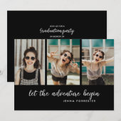 Afstuderen het avontuur beginnen | Drie foto's Kaart (Voorkant / Achterkant)