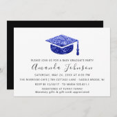 Afstuderen het Blauwe Witte Pet van de Student Bla Kaart (Voorkant / Achterkant)