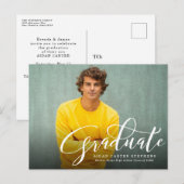 Afstuderen het briefkaart van de de uitnodiging va (Voorkant / Achterkant)