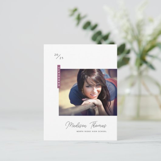 Afstuderen het Eenvoudige Afstuderen van de Foto Briefkaart (Staand voorkant)