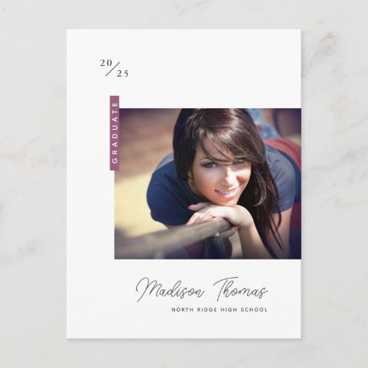 Afstuderen het Eenvoudige Afstuderen van de Foto Briefkaart (Voorkant)