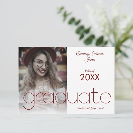 Afstuderen het Eenvoudige Manuscript van de Foto M (Staand voorkant)