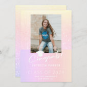 Afstuderen het girale moderne afstuderen voor midd aankondiging (Voorkant / Achterkant)