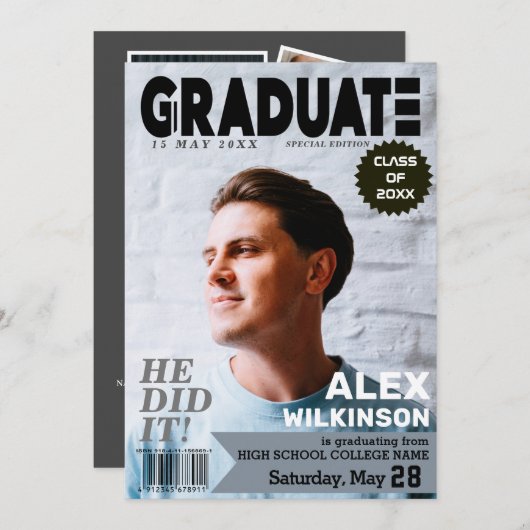 AFSTUDEREN het Hoesje van het Tijdschrift Stijl Ch Aankondiging (Voorkant / Achterkant)