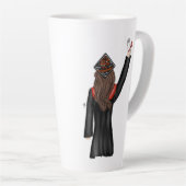 Afstuderen het houden van een Diploma Illustratie Latte Mok (Rechterhoek)