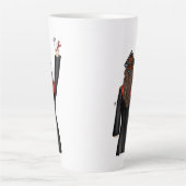 Afstuderen het houden van een Diploma Illustratie Latte Mok (Voorkant)