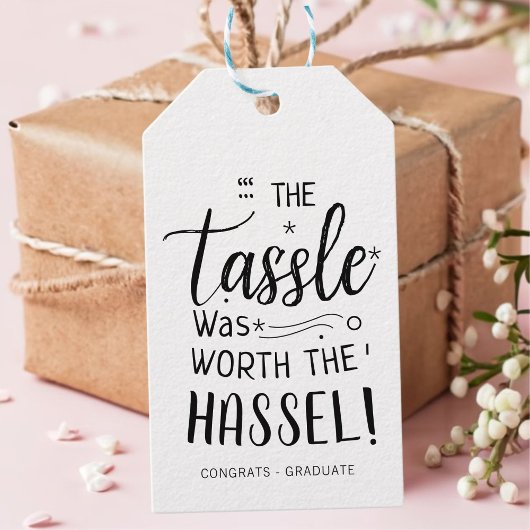 Afstuderen Het kwastje was de moeite waard Cadeaulabel