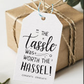Afstuderen Het kwastje was de moeite waard Cadeaulabel