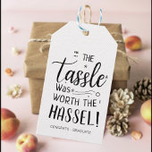 Afstuderen Het kwastje was de moeite waard Cadeaulabel