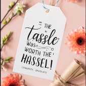 Afstuderen Het kwastje was de moeite waard Cadeaulabel
