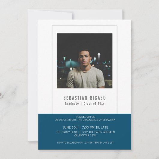 Afstuderen het Malplaatje van de Foto Gepersonalis Kaart (Voorkant)