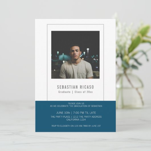 Afstuderen het Malplaatje van de Foto Gepersonalis Kaart (Staand voorkant)