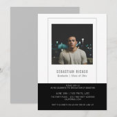 Afstuderen het Malplaatje van de Foto Gepersonalis Kaart (Voorkant / Achterkant)