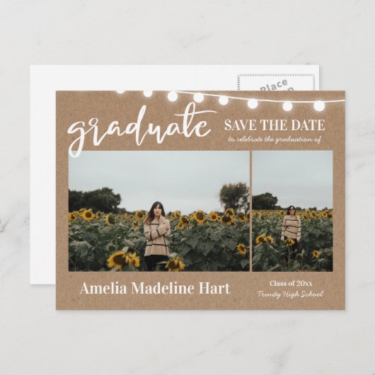 Afstuderen het manuscript Robuuste Kraft- document Aankondigingskaart (Voorkant / Achterkant)