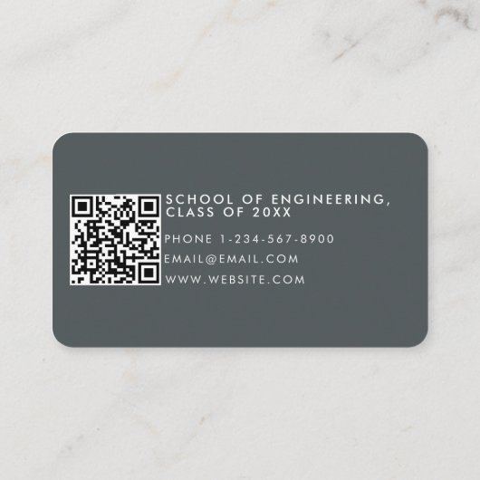 Afstuderen het Manuscript van de Handtekening van Visitekaartje (Achterkant)