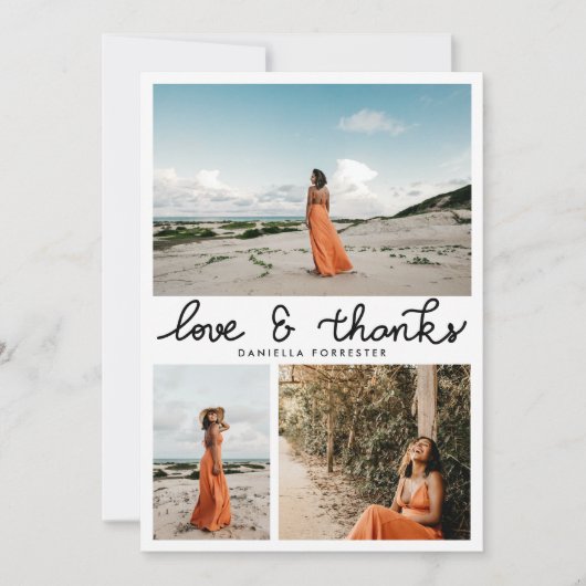 Afstuderen het Manuscript van Liefde en van Bedank Bedankkaart (Voorkant)