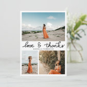 Afstuderen het Manuscript van Liefde en van Bedank Bedankkaart (Staand voorkant)