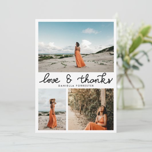 Afstuderen het Manuscript van Liefde en van Bedank Bedankkaart (Staand voorkant)