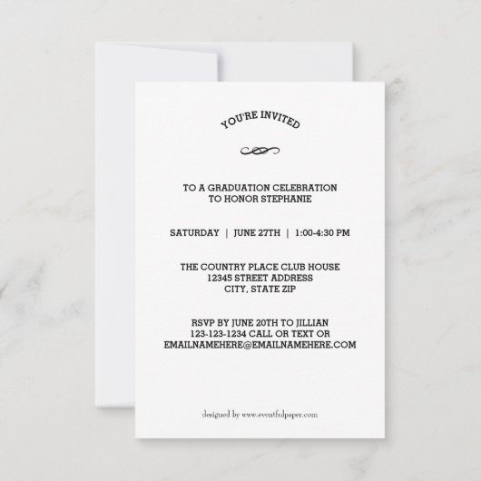 Afstuderen het Manuscript Verticaal - 3x5 Afstuder Kaart (Achterkant)