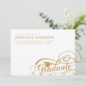 Afstuderen het Pet van het Afstudeerder van het Af Aankondiging (Staand voorkant)