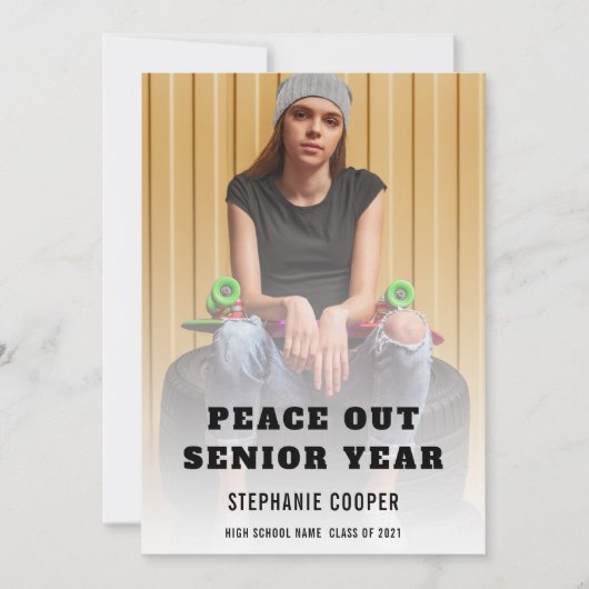 Afstuderen het Senior Year Afstuderen van de Vrede Aankondiging (Voorkant)