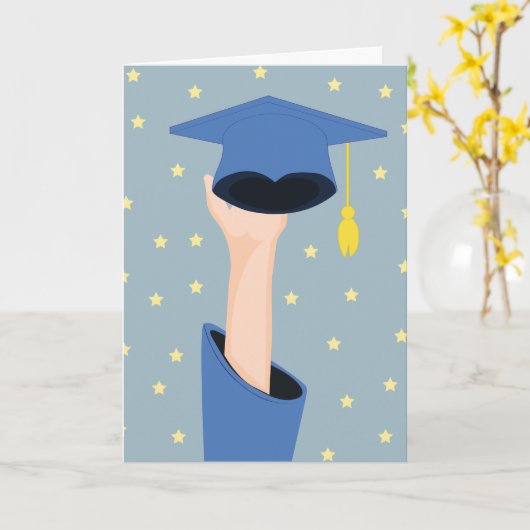 Afstuderen het verhogen van een Afstuderen Pet met Kaart (Gele Bloem)