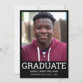 Afstuderen het witte Lijst van het Zwart  van de F Aankondiging (Voorkant)