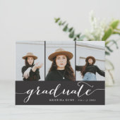 Afstuderen het Zwarte Collage van de Foto van het  Kaart (Staand voorkant)