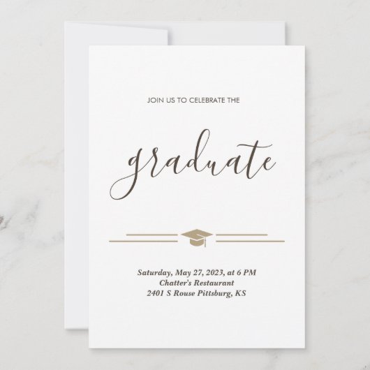 Afstuderen High School 2023 Fotoparty Uitnodiging (Achterkant)