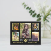 Afstuderen High School College Afstudeerder Foto C Aankondigingskaart (Staand voorkant)