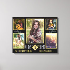 Afstuderen High School College Afstudeerder Foto C Canvas Afdruk