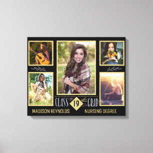 Afstuderen High School College Afstudeerder Foto C Canvas Afdruk