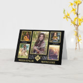 Afstuderen High School College Afstudeerder Foto C Kaart (Gele Bloem)