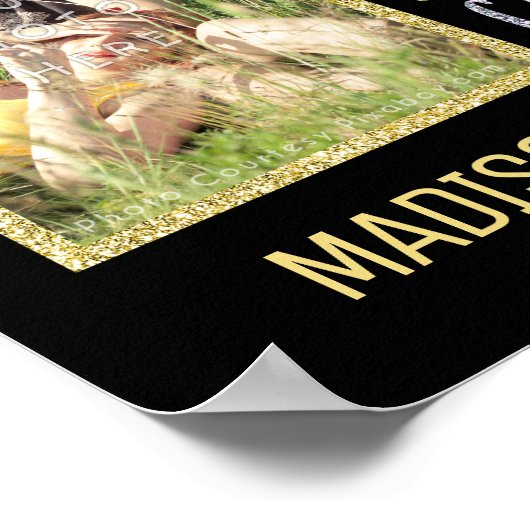 Afstuderen High School College Afstudeerder Foto C Poster (Hoek)