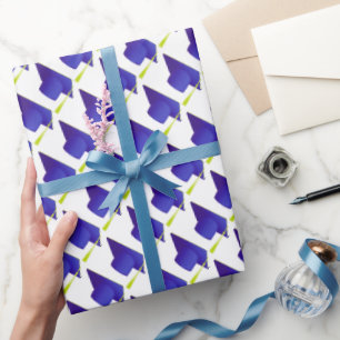 Afstuderen High School, College Blue Pet Pattern Cadeaupapier