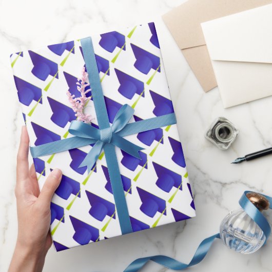 Afstuderen High School, College Blue Pet Pattern Cadeaupapier (Geschenken)