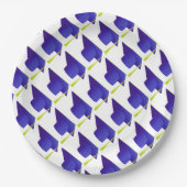 Afstuderen High School, College Blue Pet Pattern Papieren Bordje (Voorkant)