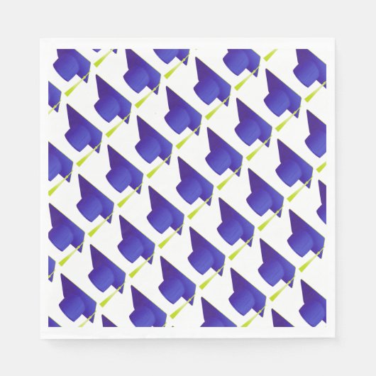 Afstuderen High School, College Blue Pet Pattern Servet (Voorkant)