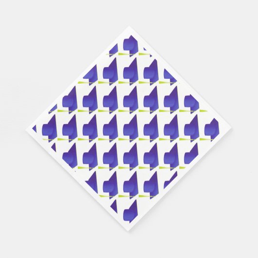 Afstuderen High School, College Blue Pet Pattern Servet (Hoek)