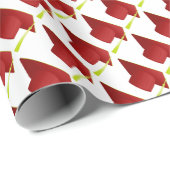 Afstuderen High School, College rood Pet Cadeaupapier (Rol Hoek)