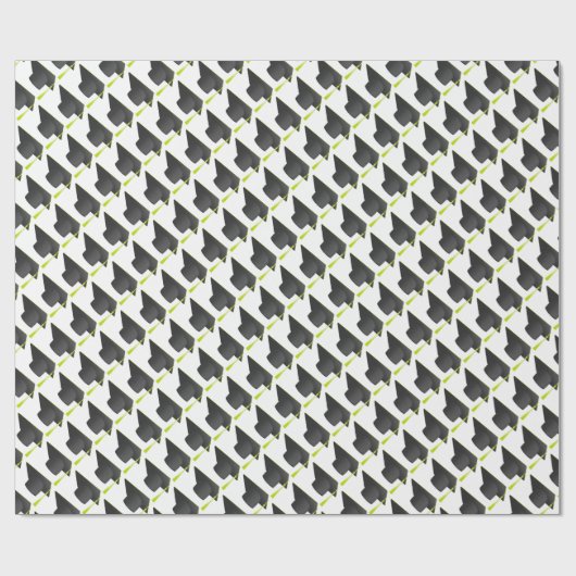 Afstuderen High School, College zwart Pet Cadeaupapier (Vlak)