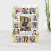 Afstuderen High School Photo Collage | Goudmarmer Kaart (Voorkant)