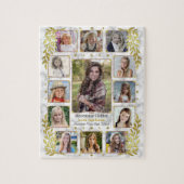Afstuderen High School Photo Collage | Marmer Gold Legpuzzel (Verticaal)