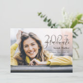 Afstuderen High School Photo Invitation Aankondiging (Staand voorkant)
