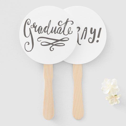 Afstuderen Hooray! Ventilatoren Handwaaier (Voorkant en achterkant)