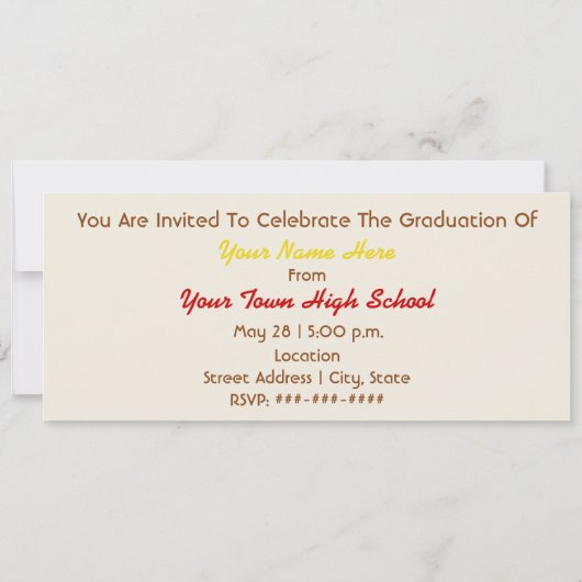 Afstuderen Hotdog Met Mosterd Klasse van 2024 Kaart (Achterkant)