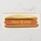 Afstuderen Hotdog Met Mosterd Klasse van 2024 Kaart (Voorkant / Achterkant)