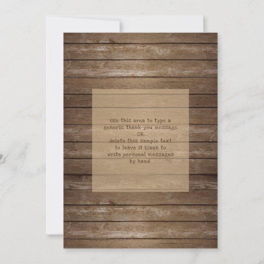 Afstuderen Houtsnaarlampjes Foto bedankt Aankondiging (Achterkant)