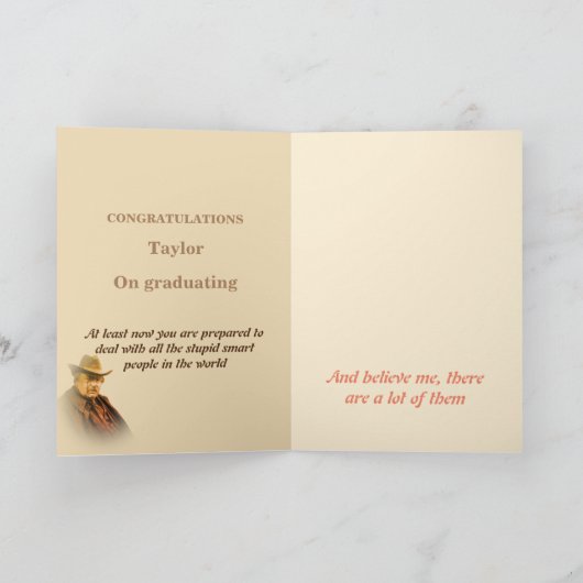 Afstuderen Humor Kaart (Binnen)