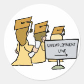 Afstuderen Humor Ronde Sticker (Voorkant)